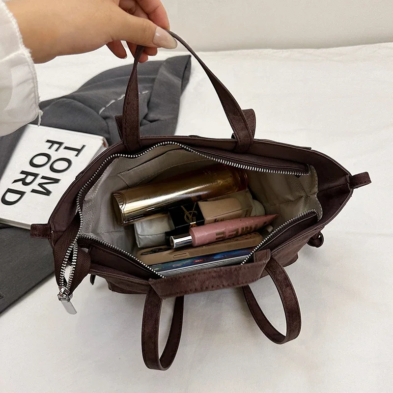 Light Luxury Solid PU Hasp Sho - Luxury Bags Tote 评论和价格